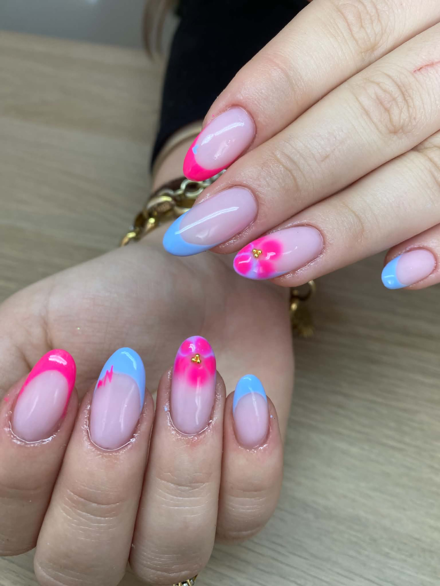 French rose & fleur bleue